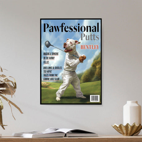 Posters, Prints, & Visual Artwork Dog Lovers - Golf Dog Magazine 3 - Personalized Pet Poster Canvas Print