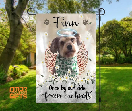 Yard Signs & Flags Dog Lovers - Once By Our Side, Forever In Our Hearts - Personalized Flag