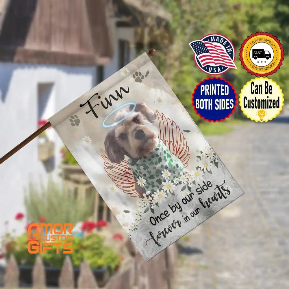 Yard Signs & Flags Dog Lovers - Once By Our Side, Forever In Our Hearts - Personalized Flag