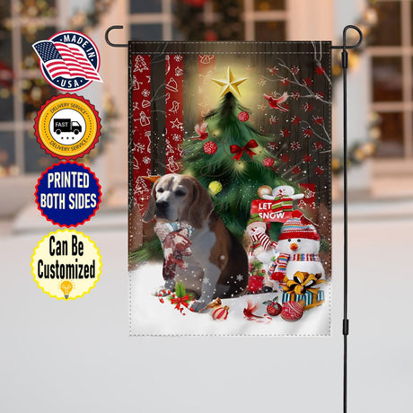 Yard Signs & Flags Dog Lovers - Personalized Let It Snow- Custom Photo Pet Flag