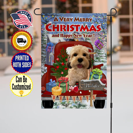 Yard Signs & Flags Dog Lovers - Personalized A Very Merry Christmas - Custom Photo & Name Pet Flag