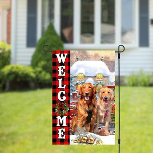 Yard Signs & Flags Dog Lovers - Personalized Welcome To My House- Custom Photo Pet Flag
