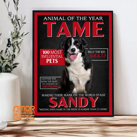 Posters, Prints, & Visual Artwork Dog Lovers - TAME Magazine - Personalized Pet Poster Canvas Print