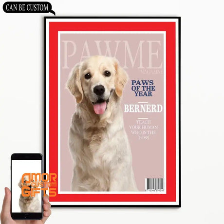 Posters, Prints, & Visual Artwork Dog Lovers - Time Pawme xMagazine - Personalized Pet Poster Canvas Print