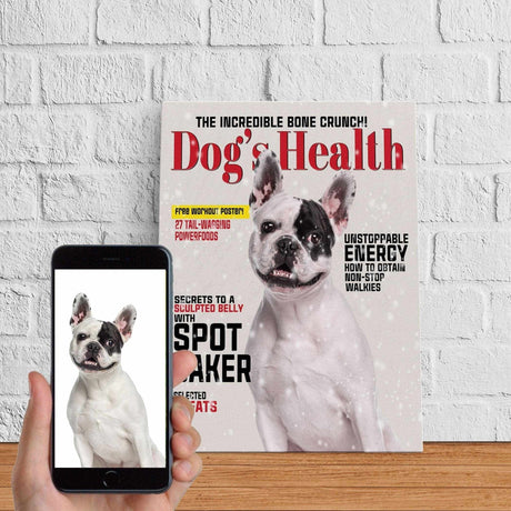 Posters, Prints, & Visual Artwork Dog's Health Personalized Pet Poster Canvas Print | Personalized Dog Cat Prints | Magazine Covers | Custom Pet Portrait from Photo | Personalized Gifts for Dog Mom or Dad, Pet Memorial Gift
