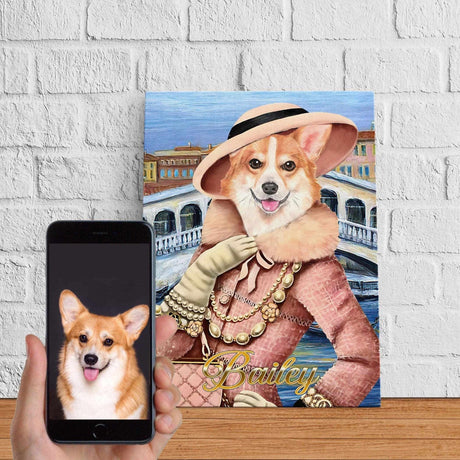 Posters, Prints, & Visual Artwork Dog Wearing Luxury Personalized Pet Poster Canvas Print | Personalized Dog Cat Prints | Magazine Covers | Custom Pet Portrait from Photo | Personalized Gifts for Dog Mom or Dad, Pet Memorial Gift