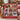 Fair Isle knit Christmas photo collage fleece blanket draped over a sofa