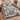 Personalized Floral Patchwork Porcelain Blue comforter set with custom family name and 2 matching pillowcases