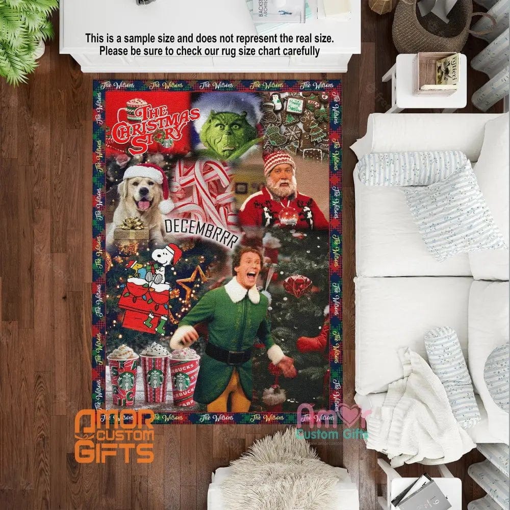 Mats & Rugs Funny Christmas Movie Rugs | Funny Christmas Movie Area Rug | Funny Movie Home Carpet, Mat, Home Decor