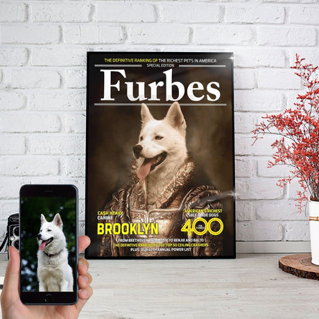 Posters, Prints, & Visual Artwork Furbes Female Personalized Pet Poster Canvas Print | Personalized Dog Cat Prints | Magazine Covers | Custom Pet Portrait from Photo | Personalized Gifts for Dog Mom or Dad, Pet Memorial Gift