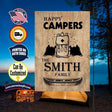 Yard Signs & Flags Happy Campers Summer Travel Garden House Flag, SPECIAL 2 SIDE PRINTINGS, Custom Camping Garden House Flag, Custom Your Family's Name Flag