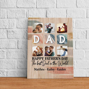 Customizer Happy Father's Day The Best Dad In The World Art | Personalized Father's Day Gifts