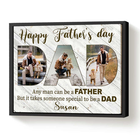 Personalized Photo Happy Father’s Day Poster Canvas