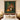 Holly orange urn woven blanket displayed as a Christmas wall tapestry above a bed