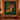 Holly orange urn woven blanket shown as festive winter wall decor