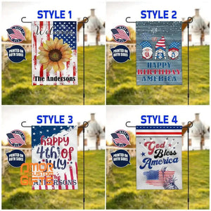 Yard Signs & Flags July 4th Flag, SPECIAL 2 SIDE PRINTINGS, Fourth Of July Flag, Family Yard Art, Custom Your Family's Name Flag
