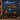 Lighthouse Harbor Night Halloween fleece blanket with full moon and glowing docks displayed on a wall