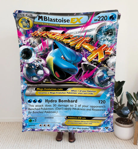 M Blastoise Ex Xy Series Blanket 30’X40’