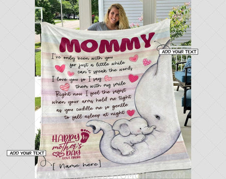 Blanket Mother's Blanket, Personalized To My Mom Blanket, Gift for Mom From Daughter, Mother's Day Blanket