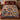 Nativity Patchwork Quilt Look woven blanket spread on a bed with red and blue pillows