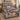 Nutcracker Winter Courtyard quilt bedding set with 2 matching pillowcases on a bed with Christmas decor