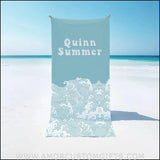 Towels Ocean Wave Personalized Towel Kids Beach Towel, Boy Girl Beach Towels, Name Ocean Wave Bath Towels