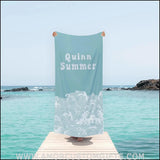 Towels Ocean Wave Personalized Towel Kids Beach Towel, Boy Girl Beach Towels, Name Ocean Wave Bath Towels