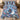 Painterly Blue Christmas Grove quilt bedding set with 2 matching pillowcases on a bed in a festive bedroom