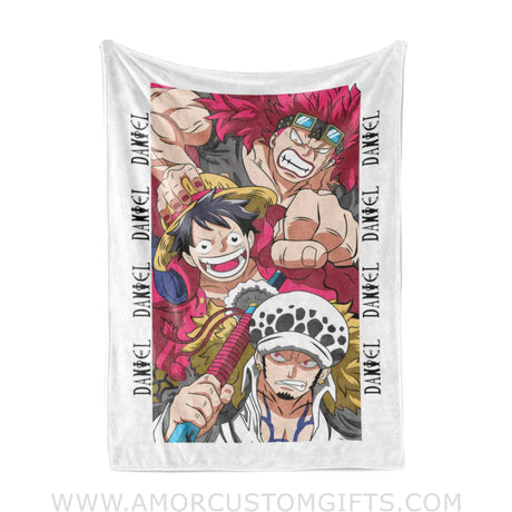 Blankets Personalized Anime One Piece Boy Photo Blanket | Custom Name Blanket For Boys