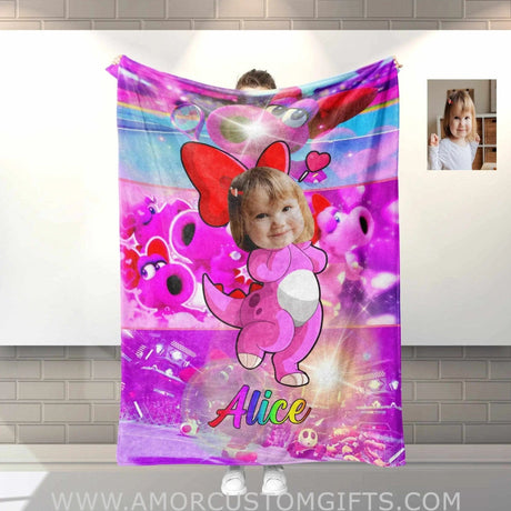 Blankets Personalized Birdo Blanket | Custom Super Mario Blanket For Baby Girls