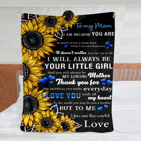 Blanket Personalized Blanket Blanket to My Mom from Daughter Son, I Love You Mom Blanket Birthday Gifts for Mom, to My Mom Fleece Blanket