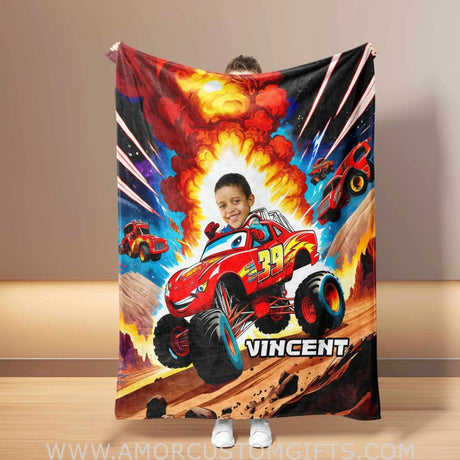Blankets Personalized Car Racing 4 Blanket | Custom Vehicle Blanket For Boys