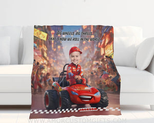 Blankets Personalized Car Racing Boy Blanket | Custom Blanket For Boys