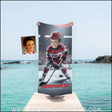 Towels Personalized Carolina Hockey Player Hurricanes Photo Beach Towel