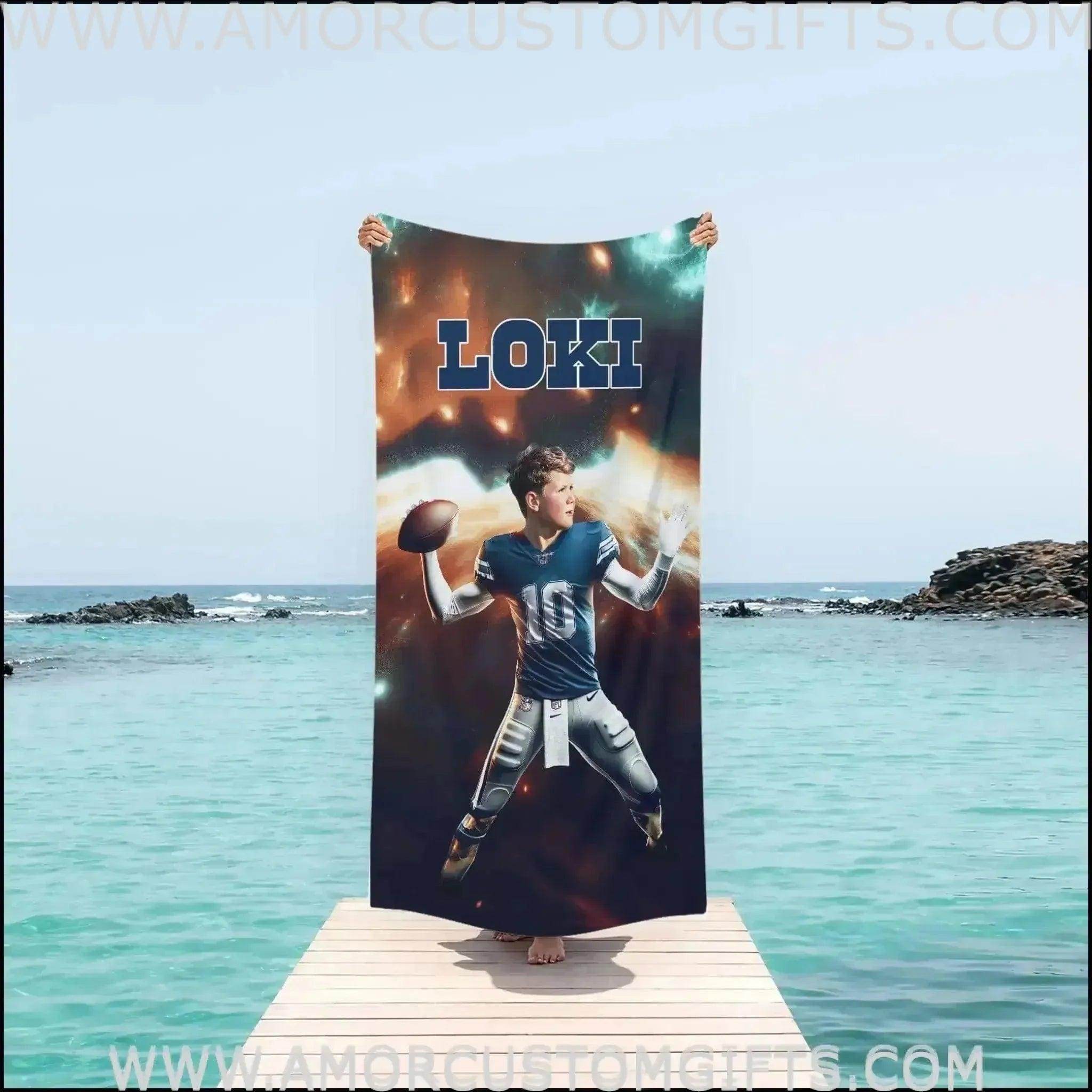 Personalized Dallas Cowboys Football Pet Beach Towel Customized