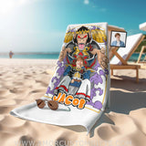Towels Personalized Dragon Ball Rey Vegeta Photo Beach Towel | Customized Name & Face Boy Towel