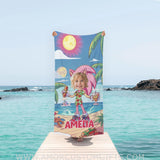 Personalized Face & Name Summer Amy Rose Wear Hawaiian Shirt Beach Towel Towels