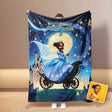 Blankets Personalized Fairy Tale African Black Cinderella Princess Blanket | Custom Name & Face Girl Princess Blanket