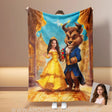 Blankets Personalized Fairy Tale Belle 5 Princess Blanket | Custom Name & Face Girl Princess Blanket