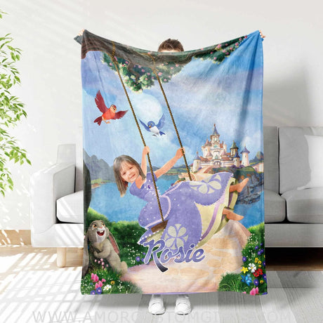 Blankets Personalized Fairy Tale Sophia Princess  Blanket | Custom Girl Blanket