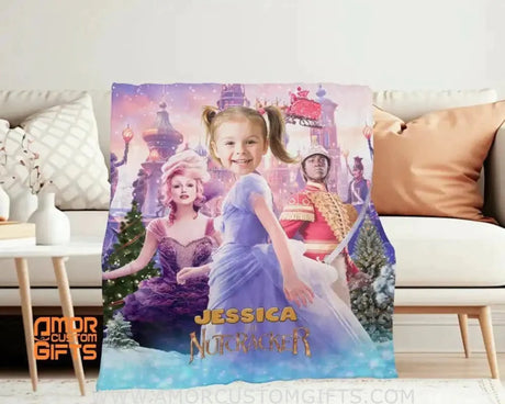Blankets Personalized Fairy Tale The Nutcracker And The Four Realms Princess Blanket | Custom Name & Face Girl Princess Blanket