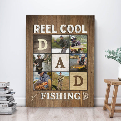 Posters, Prints, & Visual Artwork Personalized Father's Day Reel Cool - Custom Photo Poster Canvas Print