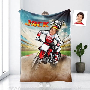 Blankets Personalized FC Motobike On The Race Blanket | Custom Boy Motorbike Blanket,  Customized Blanket