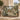 Personalized Fountain Stag Courtyard woven blanket styled in a home setting