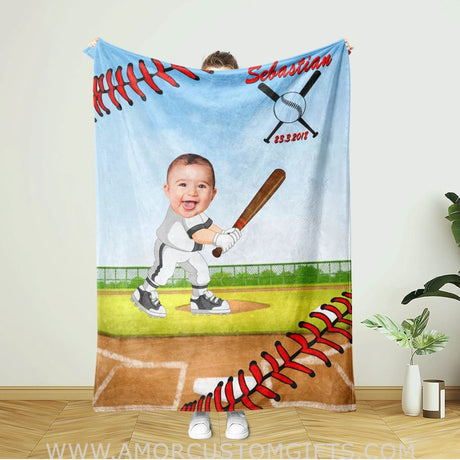 Blankets Personalized Little Baseball Boy 2 Blanket | Custom Boy Blanket,  Customized Blanket