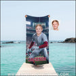 Towels Personalized MLB Boston Baseball Boy Red Sox Photo Beach Towel | Customized Name & Face Boy Towel