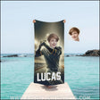 Towels Personalized MLB Pittsburgh Baseball Boy Pirates Photo Beach Towel | Customized Name & Face Boy Towel