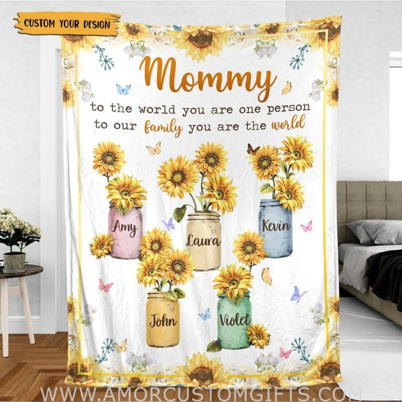 Personalized Mommy You Are The World - Best Gift For Mother Blanket Blankets