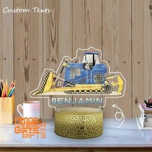 Personalized Monster Truck Night Lights - Monster Truck Acrylic Table LED Lamp For Baby Nursery, Kids, Teens Gifts