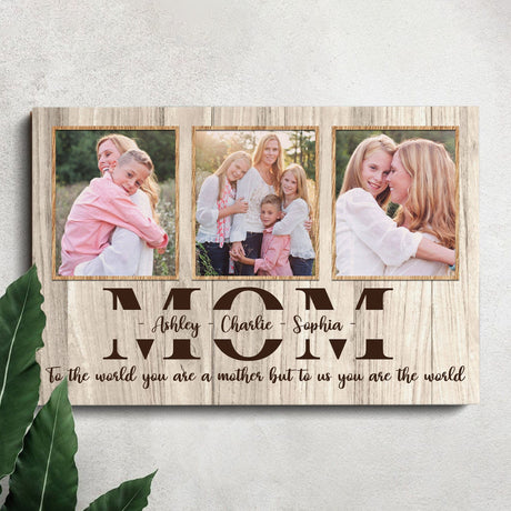 Posters, Prints, & Visual Artwork Personalized Mother's Day MOM Custom Photo - Custom Photo & Name Poster Canvas Print